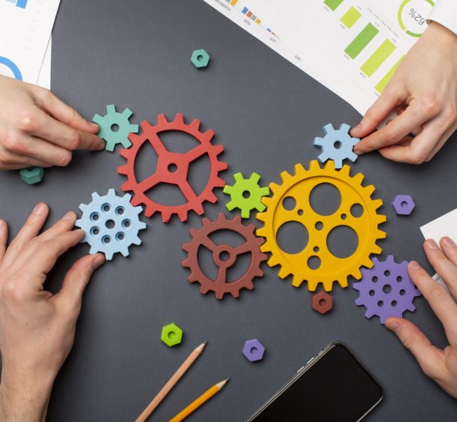 still-life-business-roles-with-various-mechanism-pieces